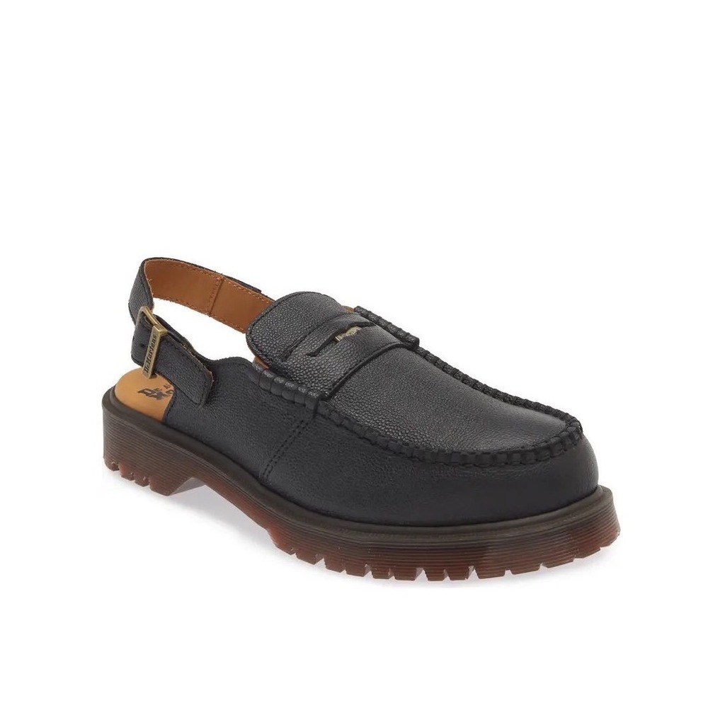 Dr. Martens Black Leather Slingback Loafer